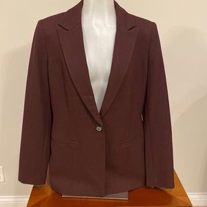 WHBM tailored burgundy jacket NWT. Skirt available